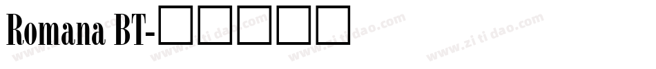 Romana BT字体转换